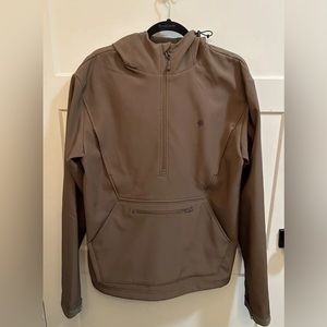 Men's DUCK CAMP Large Contact Softshell Hoodie Guide Jacket Pin Oak